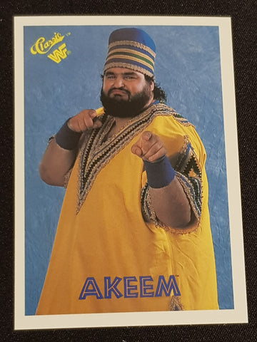 1990 Classic WWF Akeem #25 Trading Card