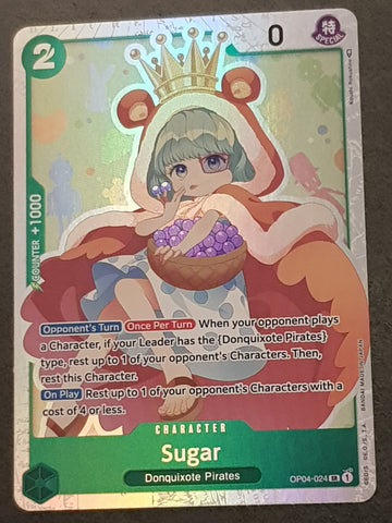 One Piece Card Game OP-04 Kingdoms of Intrigue Sugar #OP04-024 SR Foil Trading Card