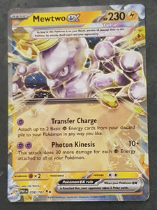 Pokemon Scarlet and Violet Paradox Rift Mewtwo Ex #058/182 Rare Holo T Rotterdam Comics Pokemon Scarlet and Violet Paradox Rift Mewtwo Ex #058/182 Rare Holo T Rotterdam Comics