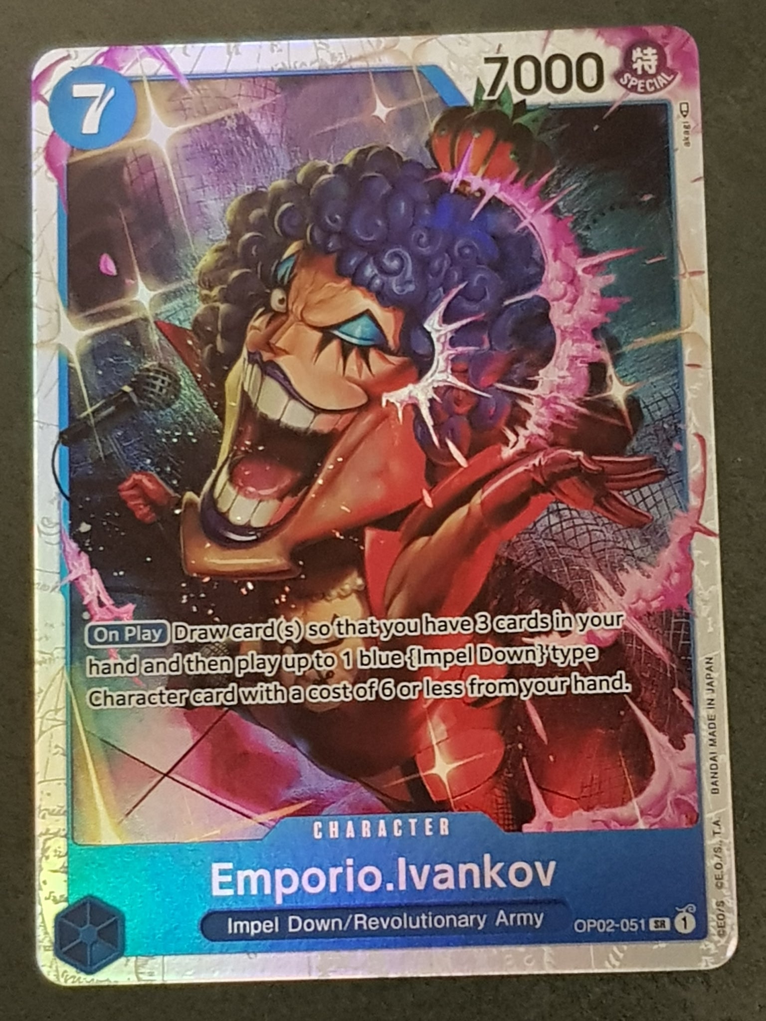 one piece card game ivankov One Piece Card Game OP-02 Paramount War Emporio Ivankov #OP02-051 SR F – Rotterdam Comics