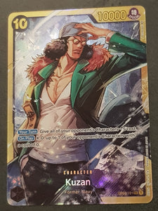 One Piece Card Game OP-02 Paramount War Kuzan #OP02-121 SEC Alt Art Foil Trading Card