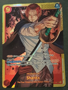 One Piece Card Game OP-01 Romance Dawn Shanks #OP01-120 SEC Alt Art Foil Trading Card