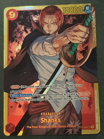 One Piece Card Game OP-01 Romance Dawn Shanks #OP01-120 SEC Alt Art Foil Trading Card