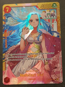 One Piece Card Game OP-04 Kingdoms of Intrigue Nefeltari Vivi #OP04-118 SEC Foil Trading Card