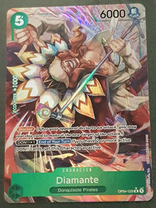 One Piece Card Game OP-04 Kingdoms of Intrigue Diamante #OP04-028 R Alt Art Foil Trading Card