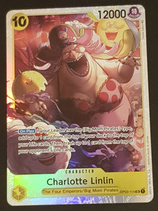 One Piece Card Game OP-03 Pillars of Strength Charlotte Linlin #OP03-114 SR Foil Trading Card