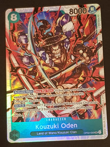 One Piece Card Game OP-02 Paramount War Kouzuki Oden #OP02-030 SR Foil Trading Card