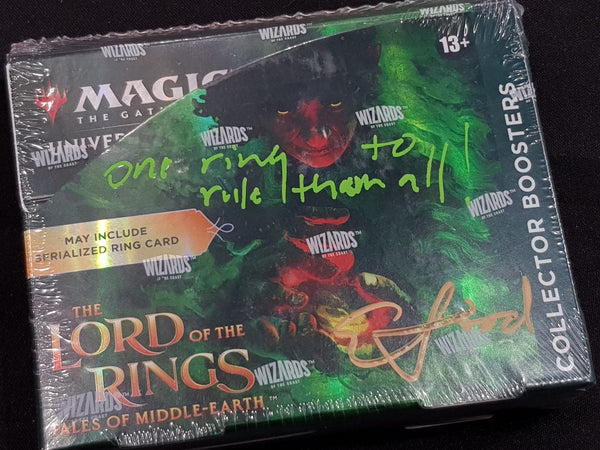 Magic the Gathering Lord of the Rings Tales of Middle-Earth Collectors Booster Box (Signed by Elijah Wood)