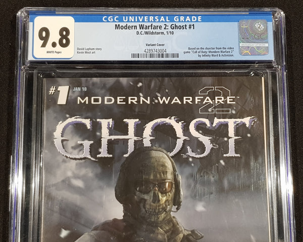 Modern Warfare 2 Ghost #1 - CGC (9.8) Federico Dallocchio 1/10 Retailer Incentive Game Art Variant
