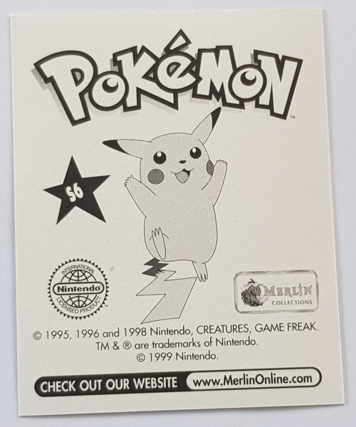 1999 Merlin Pokemon Pikachu #s6 Foil Sticker (Signed by Jason Paige)