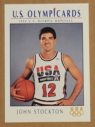 1992 Impel Olympicards Basketball John Stockton #17 Trading Card