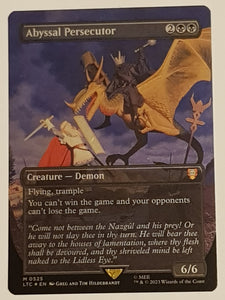 Magic the Gathering Lord of the Rings Holiday Special Edition Abyssal Persecutor LTC #525 Foil Trading Card