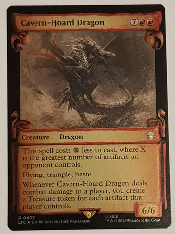 Magic the Gathering Lord of the Rings Holiday Special Edition Cavern-Hoard Dragon LTC #433 Foil Trading Card