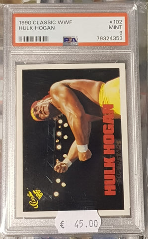 1990 Classic WWF Hulk Hogan #102 PSA 9 Trading Card