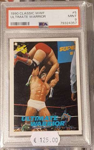 1990 Classic WWF Ultimate Warrior #5 PSA 9 Trading Card