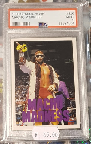 1990 Classic WWF "Macho Madness" Randy Savage #126 PSA 9 Trading Card