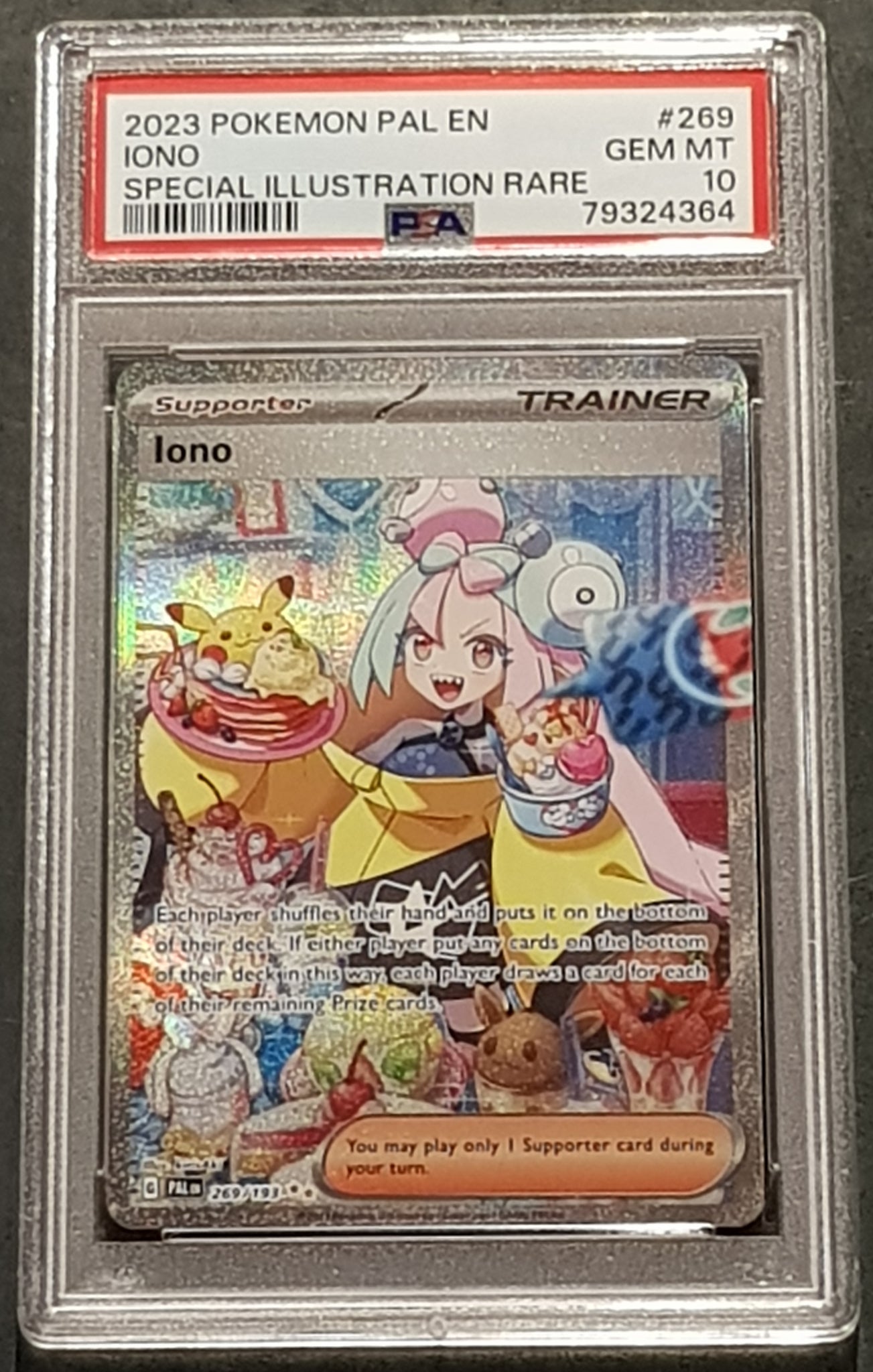 Pokemon Scarlet and Violet Paldea Evolved Iono #269/193 PSA 10 Special Rotterdam Comics Pokemon Scarlet and Violet Paldea Evolved Iono #269/193 PSA 10 Special Rotterdam Comics