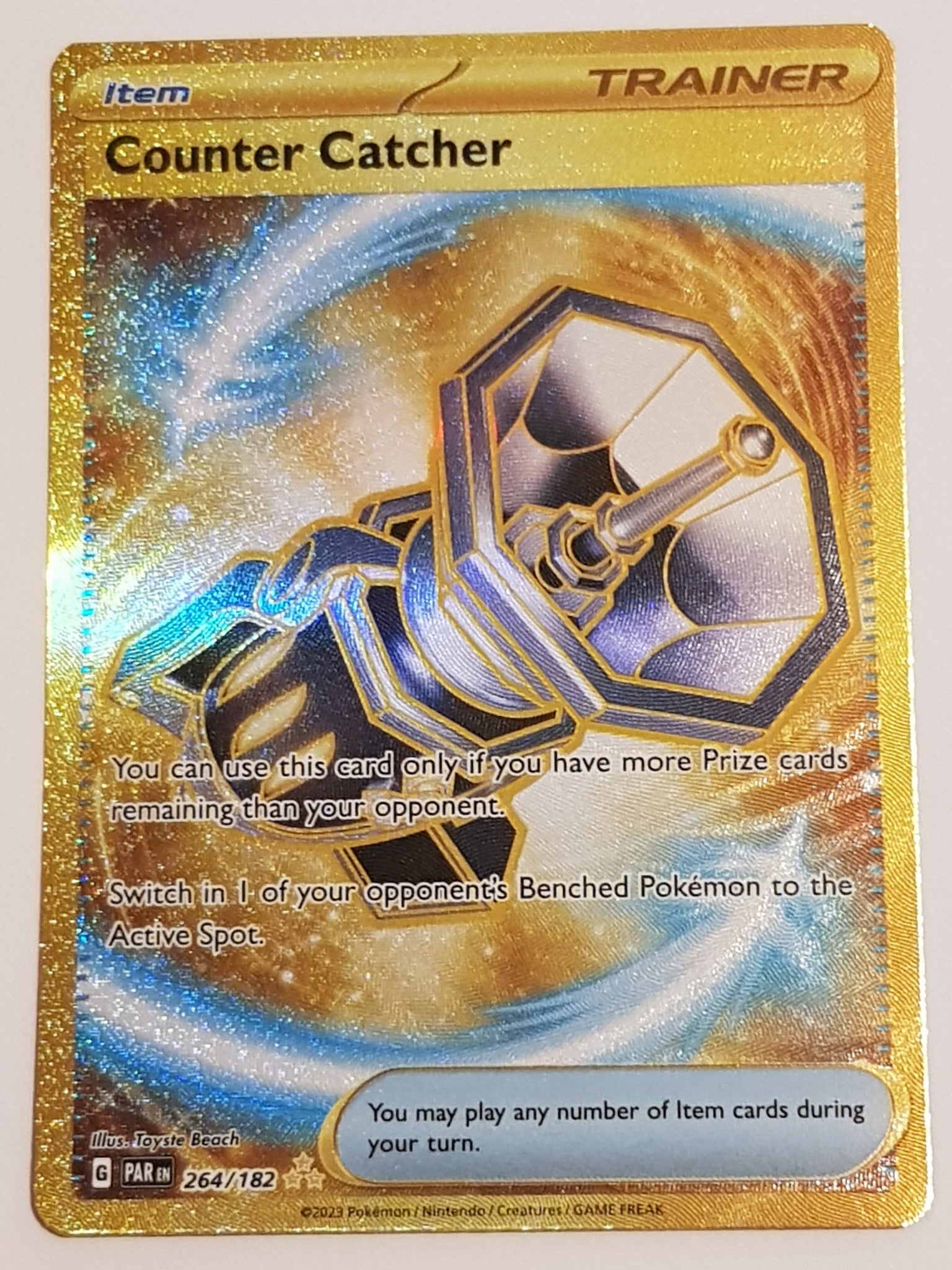 Pokemon Scarlet and Violet Paradox Rift Counter Catcher #264/182 Gold Rotterdam Comics Pokemon Scarlet and Violet Paradox Rift Counter Catcher #264/182 Gold Rotterdam Comics