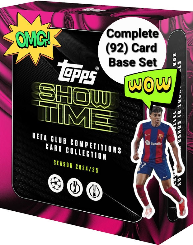 2024-25 Topps UEFA Club Competitions Showtime Card Collection - Complete (92) Trading Card Set