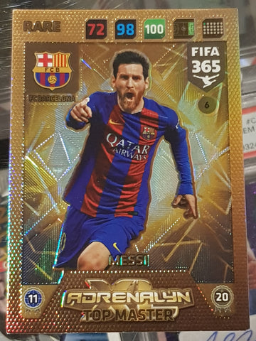 2018 Panini Adrenalyn FIFA 365 Lionel Messi Top Master #6 Trading Card