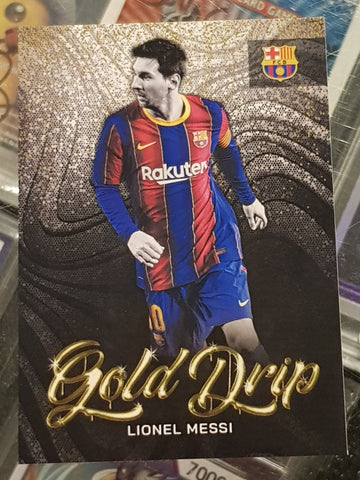 2022-23 Topps FC Barcelona Team Set Gold Drip Lionel Messi #50 Trading Card
