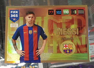 2017 Panini Adrenalyn FIFA 365 Lionel Messi Limited Edition Trading Card