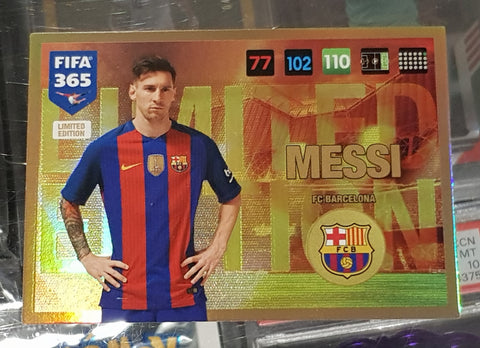 2017 Panini Adrenalyn FIFA 365 Lionel Messi Limited Edition Trading Card