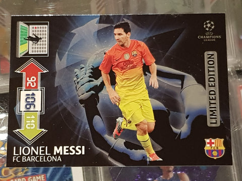 2012-13 Panini Adrenalyn Champions League Lionel Messi Limited Edition Trading Card