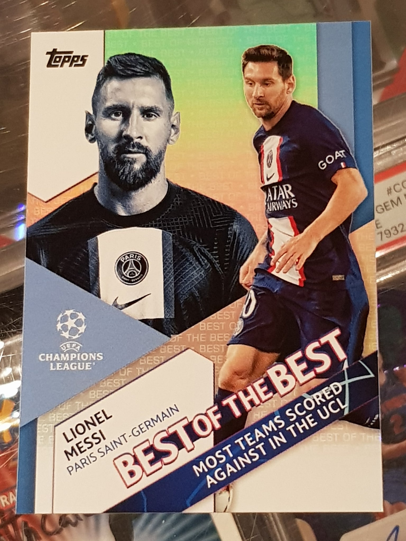 2022-23 Topps UEFA Club Competitions Best of the Best Lionel Messi #BB-7 Trading Card