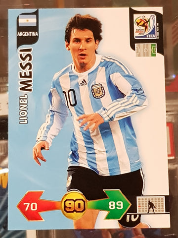 2010 Panini Adrenalyn FIFA World Cup South Africa Lionel Messi Trading Card