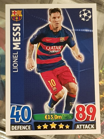 2015-16 Topps Match Attax UCL Lionel Messi #251 Trading Card