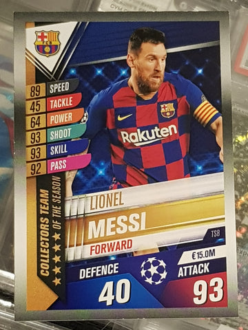 2019-20 Topps Match Attax 101 UCL Lionel Messi Team of the Season #TS8 Trading Card