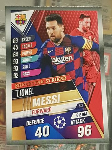 2019-20 Topps Match Attax UCL Lionel Messi Superstar Striker #SS2 Trading Card