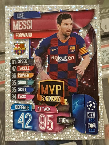 2019-20 Topps Match Attax UCL Lionel Messi MVP #C BAR Trading Card