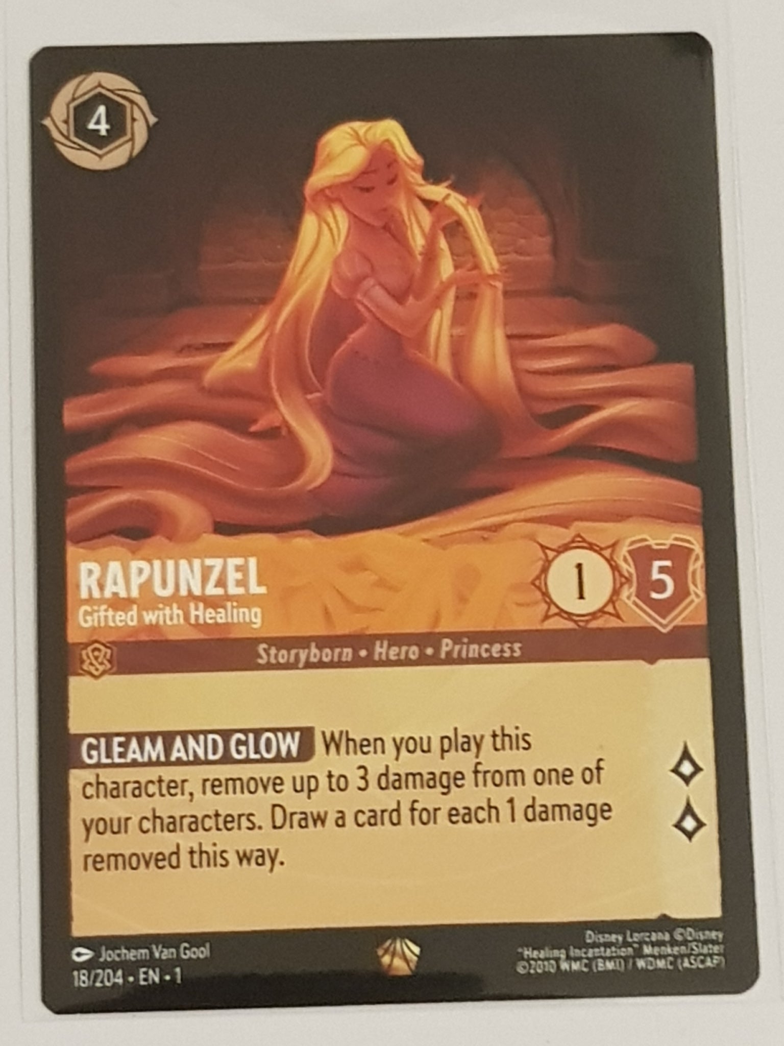 Rapunzel - Gifted With Healing Disney Lorcana Card - Chinese First Chapter Legendary Rapunzel - Gifted With Healing Disney Lorcana Card - Chinese First Chapter Legendary
