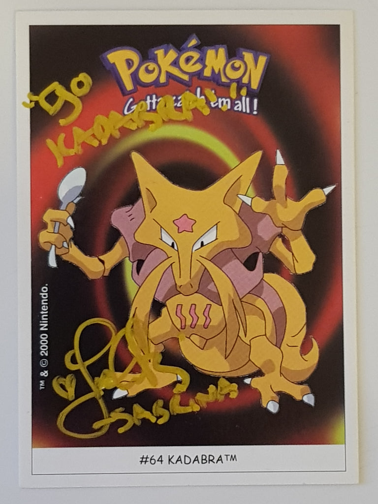 Pokemon Kadabra #64/150 Dunkin Boomer Trading Card Sticker (Signed by Rotterdam Comics Pokemon Kadabra #64/150 Dunkin Boomer Trading Card Sticker (Signed by Rotterdam Comics