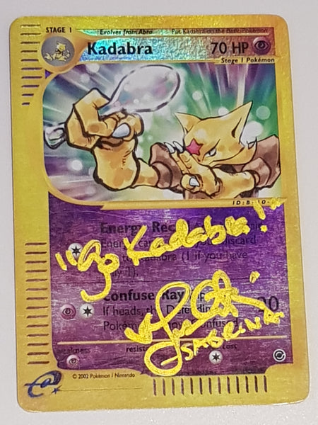 Pokemon Expedition Base Set Kadabra #84/165 Reverse Holo Trading Card (Signed by Lisa Ortiz)