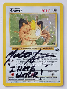 meowth holographic card Pokemon Meowth #10 Game Boy Black Star Promo Holo Trading Card (Signed – Rotterdam Comics