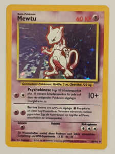 Pokemon German Base Mewtu (Mewtwo) #10/102 Holo Trading Card