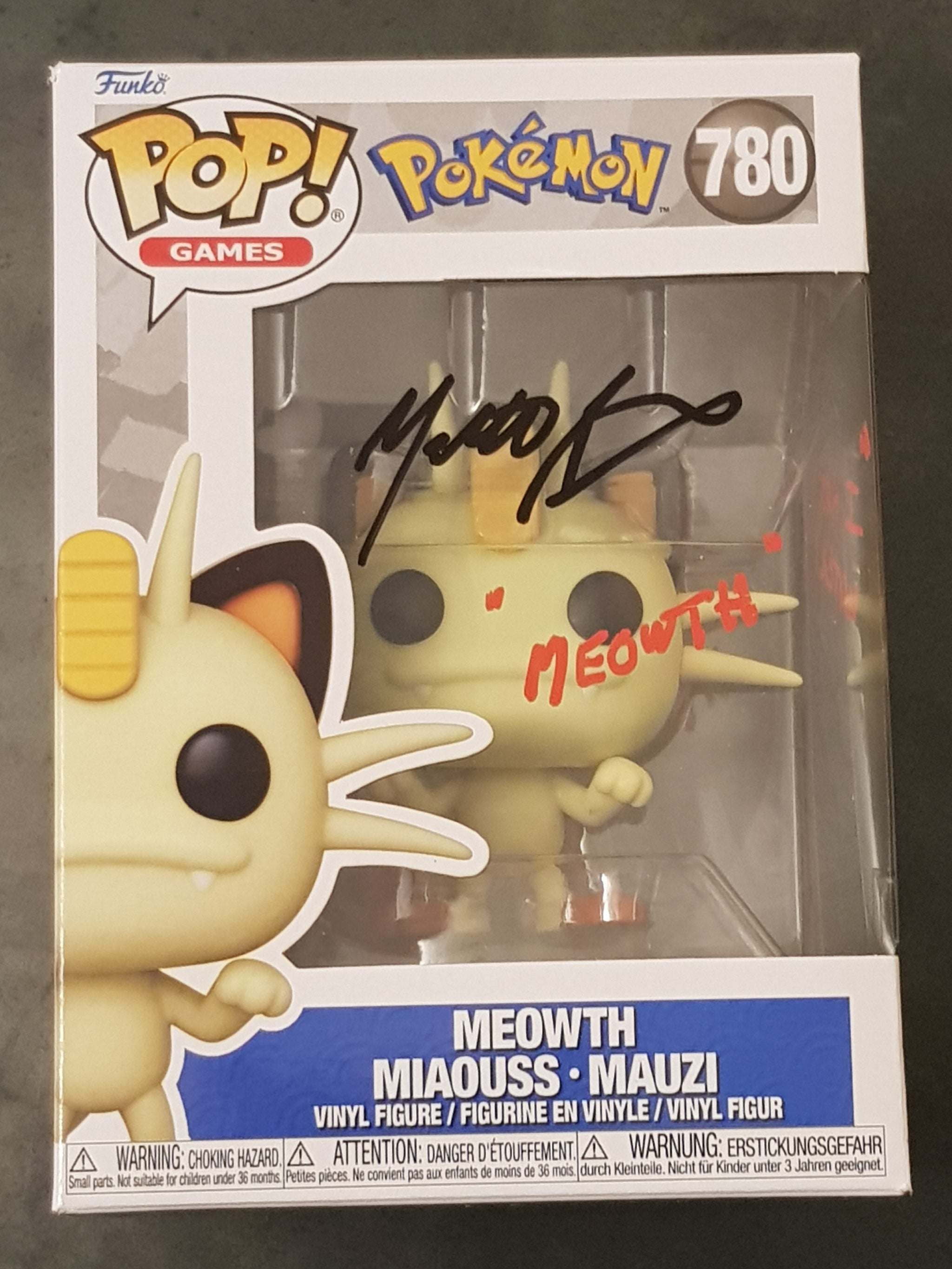 Signed Mewtwo buying Funko Dan Green Autograph Pokemon w/ PSA