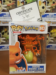 Funko Pop! Pokemon Charizard #843 Vinyl Figure (Signed by Jason Paige)