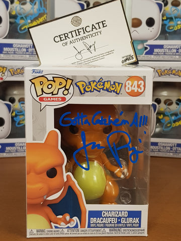 Funko Pop! Pokemon Charizard #843 Vinyl Figure (Signed by Jason Paige)