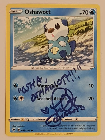 Pokemon SWSH Astral Radiance Oshawott #041/189 Trading Card (Signed by Lisa Ortiz)