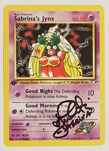 Pokemon Gym Heroes (1st Edition) Sabrina's Jynx #59/132 Trading Card (Signed by Lisa Ortiz)