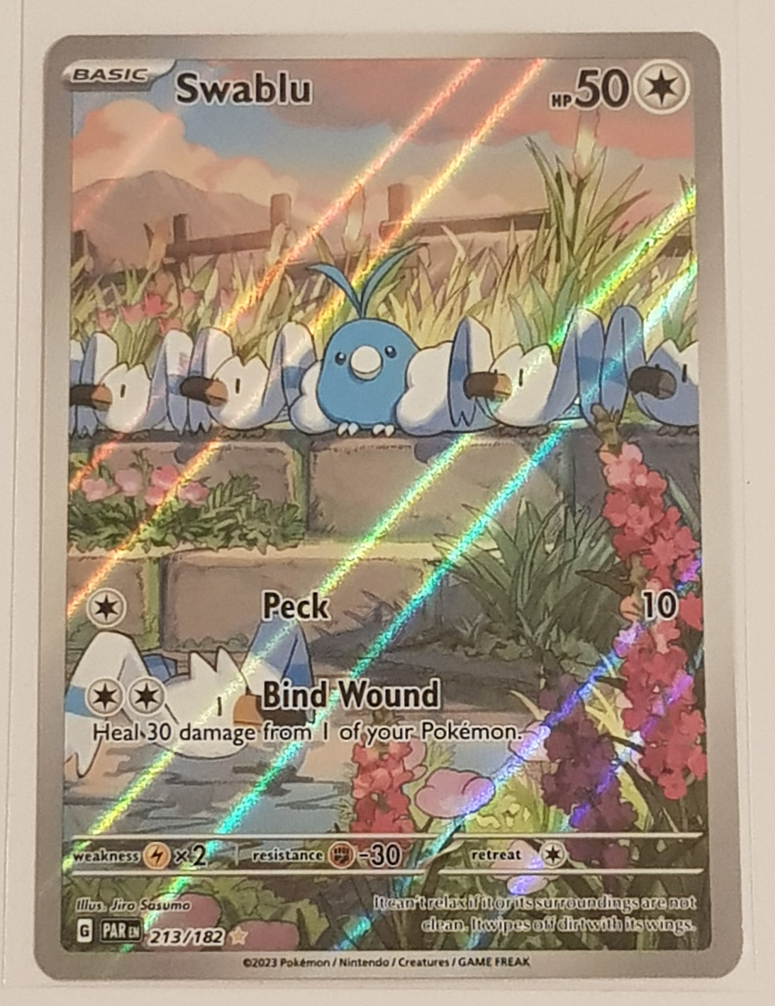 Pokemon Scarlet and Violet Paradox Rift Swablu #213/182 Illustration R Rotterdam Comics Pokemon Scarlet and Violet Paradox Rift Swablu #213/182 Illustration R Rotterdam Comics