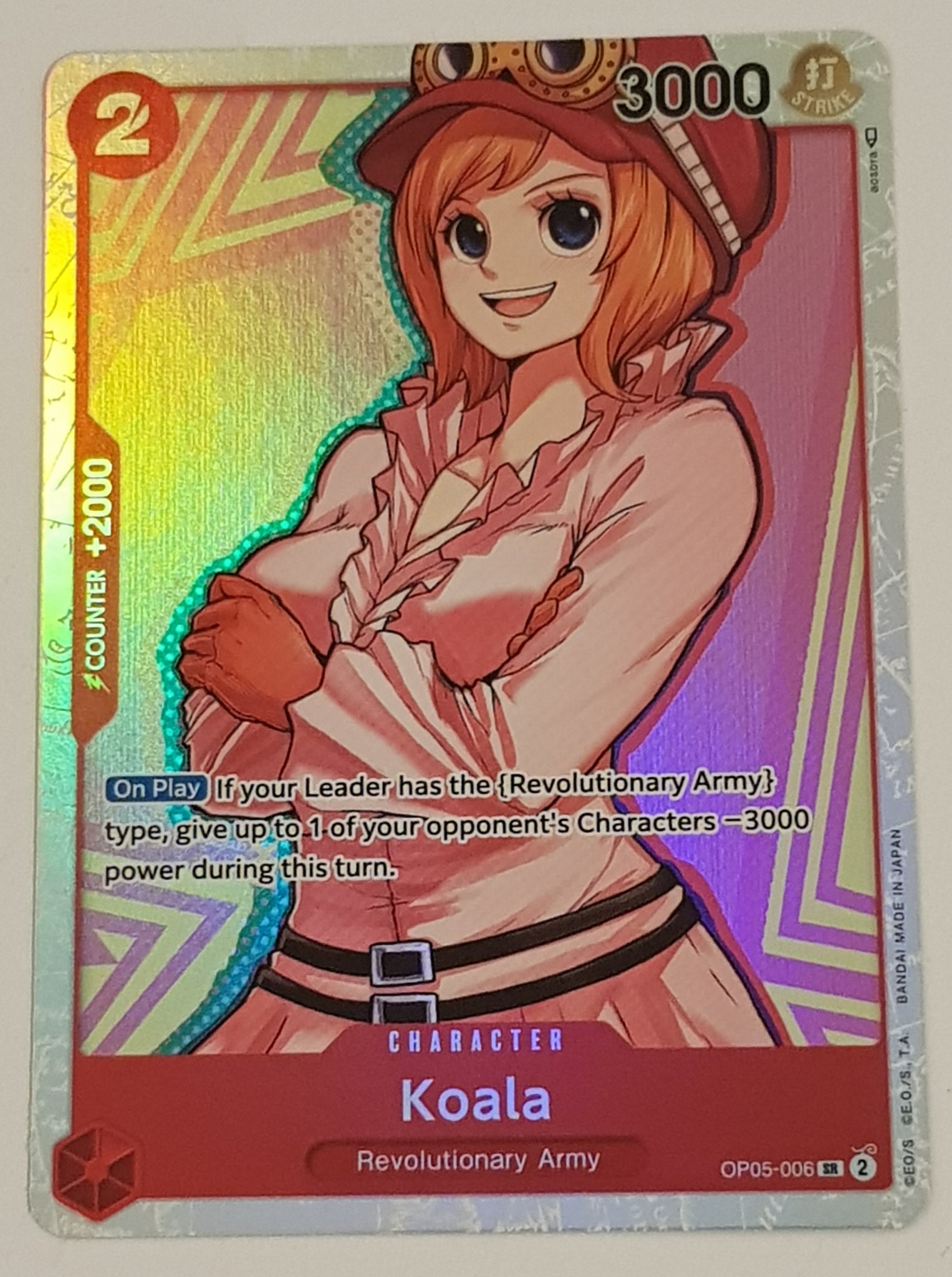 one piece card game koala One Piece Card Game OP-05 Awakening of the New Era Koala #OP05-006 SR Foil Trading Card