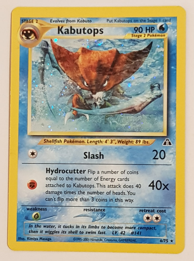 Pokemon Neo Discovery Kabutops #6/75 Holo Trading Card Pokemon Neo Discovery Kabutops #6/75 Holo Trading Card