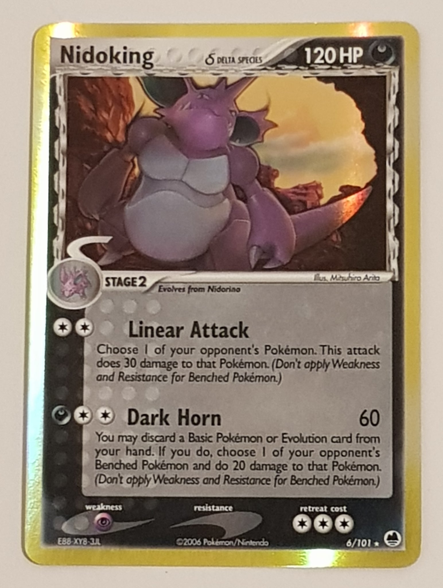 Pokemon Ex Dragon Frontiers Nidoking #6/101 Holo Trading Card