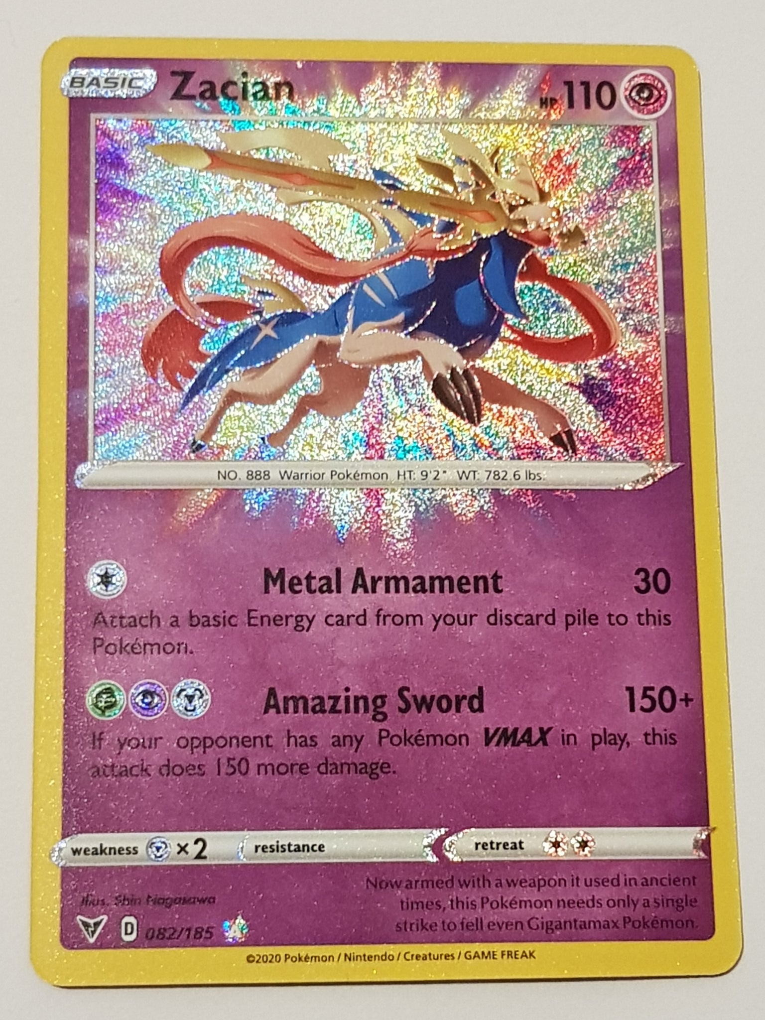 Pokemon Sword and Shield Vivid Voltage Zacian #82/185 Holo Trading Car Rotterdam Comics Pokemon Sword and Shield Vivid Voltage Zacian #82/185 Holo Trading Car Rotterdam Comics
