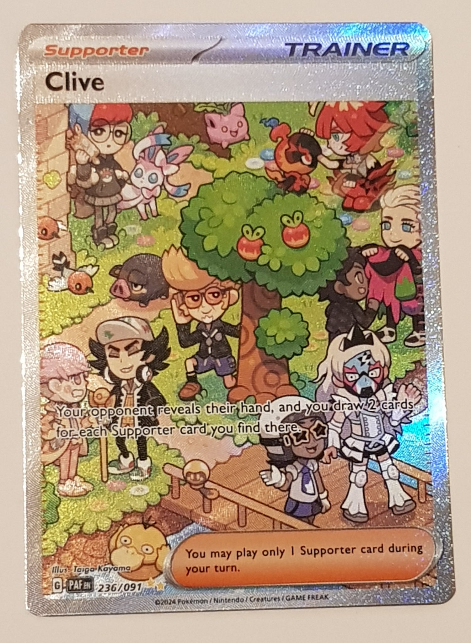 Pokemon Scarlet and Violet Paldean Fates Clive #236/091 Special Illust Rotterdam Comics Pokemon Scarlet and Violet Paldean Fates Clive #236/091 Special Illust Rotterdam Comics